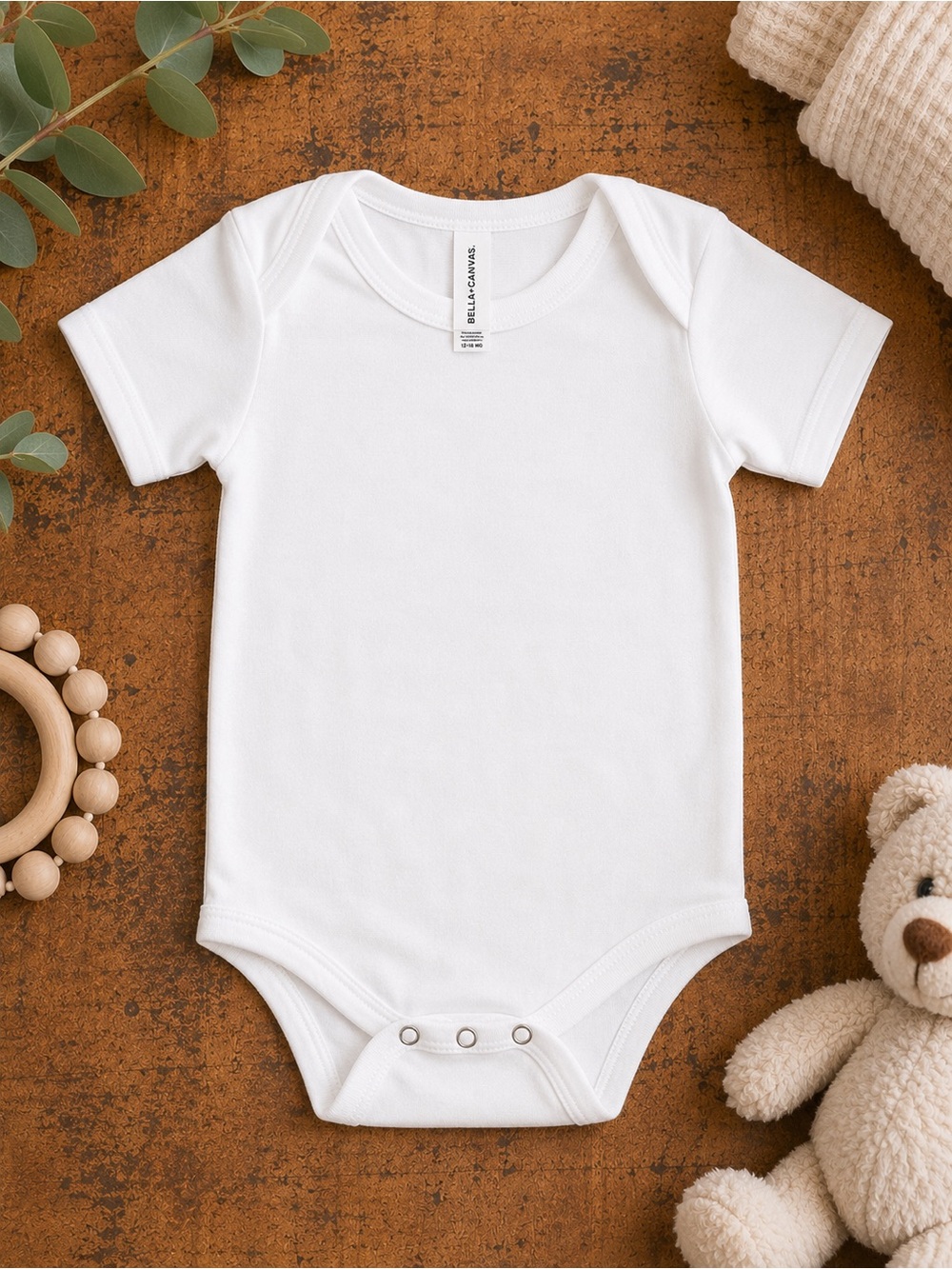 Bella Canvas White Baby One-Piece Bodysuit